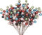 MACTING 24Pack Glitter Bunt Beeren Stiele, Künstliche Holly Beeren Zweige Deko Weihnachten für Christbaumschmuck Weihnachtsdeko Adventskranz Deko Weihnachtsgirlande Türkranz Weihnachten Ornamente