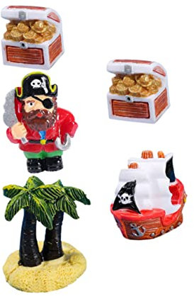 ULDIGI Microlanscape Decor - 1 Set Landschaftsminiaturen Piraten Ozeanszene Für