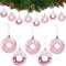 DAHI 8pcs Christbaumschmuck Deko Donuts Weihnachtsbaumanhänger Baumkugeln als Weihnachtsdeko (pink)