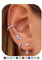 FIOROYAL Ohrringe Silber 925 Damen- 14K Vergoldet Ohrringe Gold Set Stapelbar für Mehrere Ohrlöcher,Hypoallergene Kleine Ohrstecker Creolen Ear Cuff Set für Helix Tragus Piercing Ohr LAV