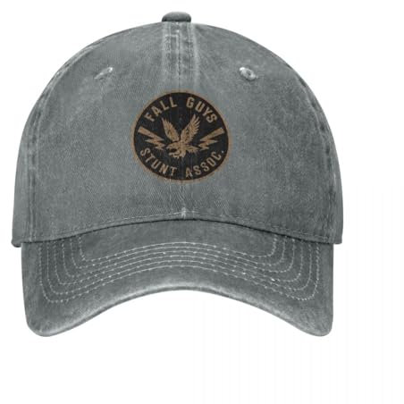 ROBEIUO Cowboy-Baseballkappe Basecap Fall Guy Stunt Association Baseballmützen Snapback-Mützen aus Denimstoff für den Außenbereich, verstellbare Casquette, Sport-Baseball-Cowboyhut