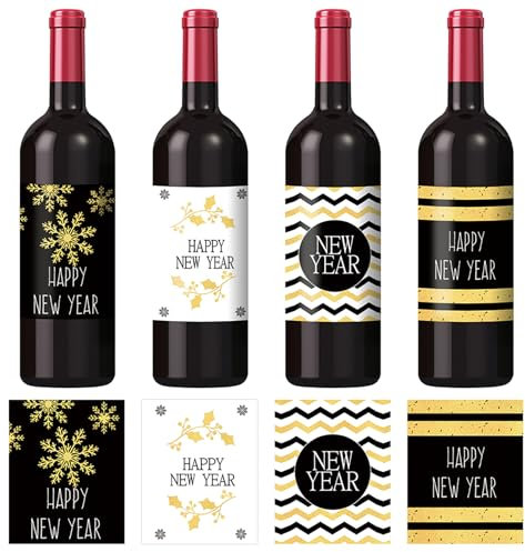 25Pcs Etichetta per Bottiglie, Bottiglia Personalizzata, Adesivi Etichette Vino o Birra, Adesivi Personalizzati con Testo Impermeabile da Applicare alle Bottiglie di Champagne o di Vino