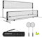 SANGMUCEN 3m Badminton Netz Set, Volleyballnetz Garten, höhenverstellbare Stangen, tragbares Set, leicht auf- und abbaubar Ideales Sportnetz für Badminton, 2 Eisenschlägern & 2 Federbällen