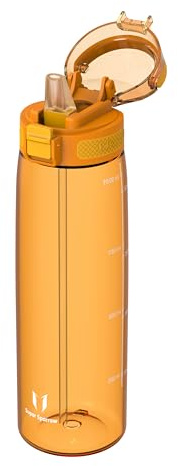 Sparrow Borraccia con Cannuccia - Borracce Sport - Tritan Bottiglia | 500ml, 750ml, 1L, Senza Perdite, Lavastoviglie, Senza BPA, Bambini, Palestra, Scuola, Ergonomica, Palestra, TouchSip