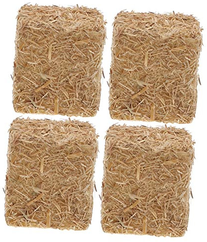 JUMPLAWN 4stücke Miniatur-heuballen Deko Realistische Nachbildung Für Garten Und Hochzeitsdekoration Zubehör Für Kindergeburtstage Und Kreative Anlässe