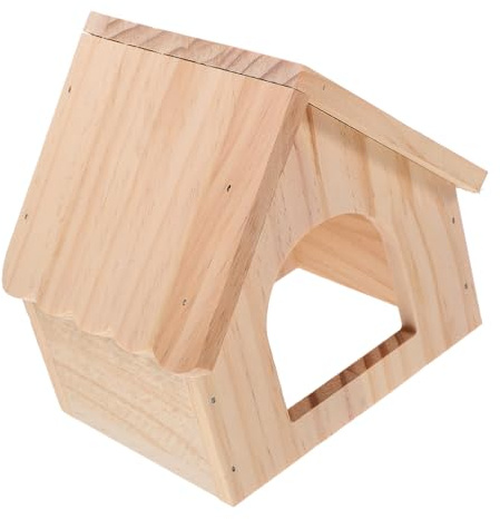 ibasenice Holzhaus Für Kleine Haustiere Als Rückzugsort Aus Naturholz Kleines Meerschweinchenhaus Als Spielzeug Und Versteck Für Hamster Rennmäuse Und Ratten