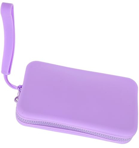 JOINPAYA Borsa Silicone Cosmetica da Viaggio, Piccola, Chiusura a Zip, in Silicone, per Make-up e Accessori, Portatile