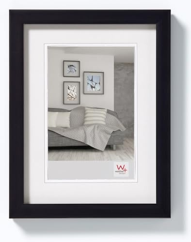 walther design Bilderrahmen schwarz 13 x 18 cm Construction Designrahmen JK318B