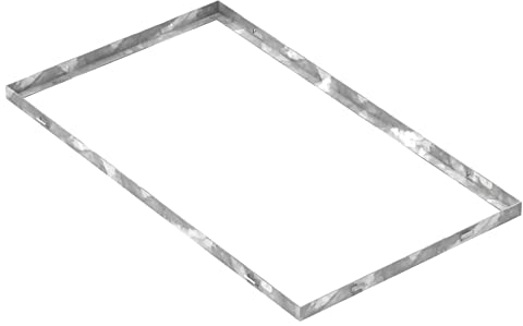 Fenau | Cadre pour caillebotis (en acier) - Dimensions : 400 x 700 x 23 mm - pour grilles d’une hauteur de 20 mm - (pour caillebotis: 390 x 690 x 20 mm)