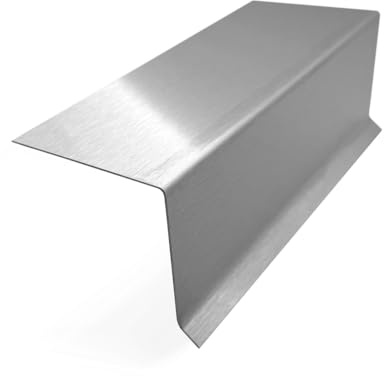 Ortgangblech 200 cm (2000mm) lang Edelstahl K240 geschliffen 90 Grad Dachprofil Dichtungsblech Dachblech Kantblech (Z:250mm/A:15mm+B:155mm+C:80mm)