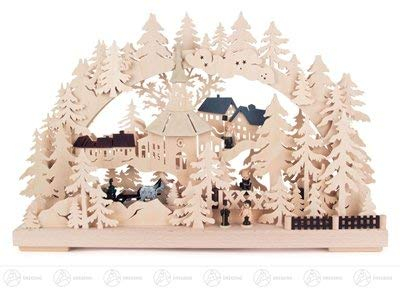 Rudolphs Schatzkiste Schwibbogen Erzgebirgsweihnacht klein, indirekt elektrisch beleuchtet BxHxT =43 × 29 × 7 cm NEU Erzgebirge Lichterbogen Leuchterbogen
