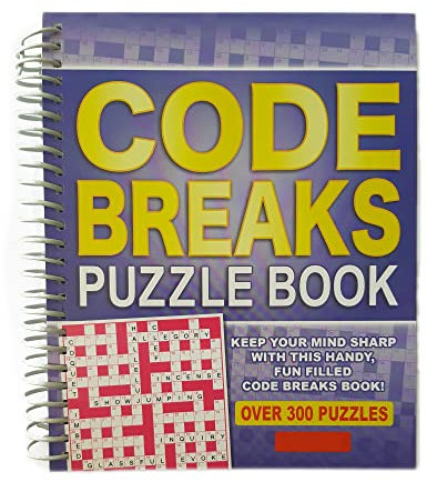 WF Graham Code Breaks Codewords Puzzle Book - Spiral Bound Brain Teasers Travel Puzzles Book with over 300 Puzzles (4170)