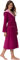 Morgenstern Accappatoio Donna con Cappuccio - Vestaglia da Bagno Lunga in Cotone, Fucsia, S