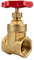 tecuro Messing-Muffenschieber metallisch dichtend, beidseitig Innengewinde 3/4 Zoll, inkl. PTFE -Dichtungen und Stopfbuchse