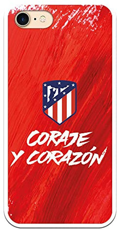 Personalaizer Original Schutzhülle kompatibel mit iPhone 7 - Atlético de Madrid Herz und Herz - TPU matt