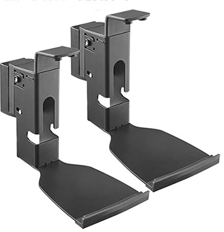 Wall Mount Speaker for Sonos Play 5 Gen. 2 Wall Mount Boxes 2 Pairs 7 kg Load Capacity Tool- Tilting Swivel Holder Wall Mount Box Set Cable Guide Black