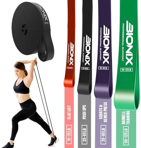 BIONIX Widerstandsband I Gymnastikband Widerstandsband für Männer und Frauen, Übungsband Loop-Band Resistance-Band Fitnessband Fitness Workout Physio Gym Training Cardio Yoga Sport