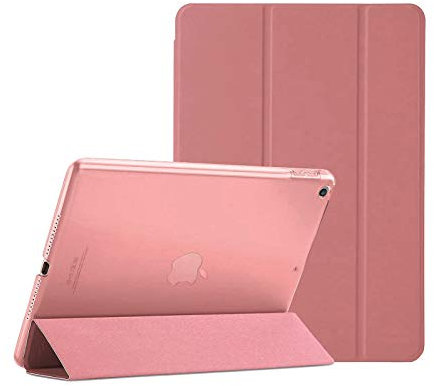 Étui intelligent pour Apple iPad Air 2/2ème génération A1566 A1567 avec fonction veille/réveil automatique magnétique Rose