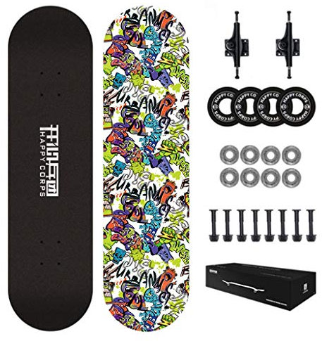Lgan Skateboard Komplettboard, 31x8in Ahorn E Longboard，Erwachsene Jugendliche Skateboard Deck，Straße Penny Board (Color : GG)