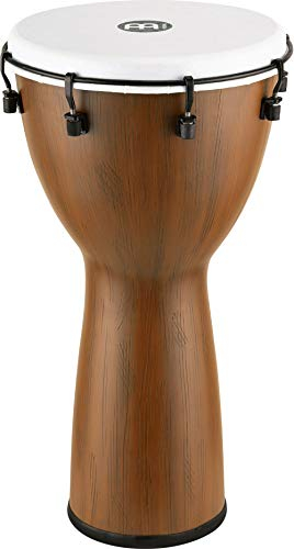 Meinl Percussion Alpine Djembe Instrument - Große Handtrommel - Mechanisches Stimmsystem - Durchmesser 12 Zoll - Kunststoff, Braun(ADJ12-BW)
