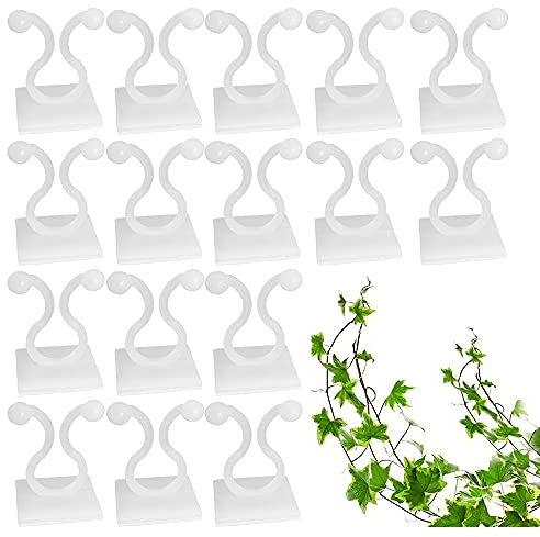 100 Stück Pflanzenclips, Selbstklebend Pflanzen Kletter Wandbefestigungs Clips Verstellbar Wandbefestigungsclips für Rebe Weinpflanzen