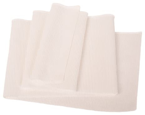 TinaKim Rippstoff für Jacken-Bündchen, Ärmel, Kragen & Saum (Weiß, 91x15 cm) – Rippstrickstoff zum Nähen