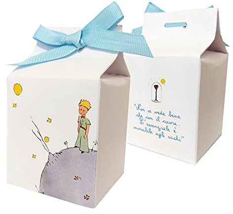50 scatoline Milk portaconfetti per Festa a Tema Fai da Te in Varie grafiche per Ogni Evento Ideali per Creare Una Bellissima bomboniera (Piccolo Principe)