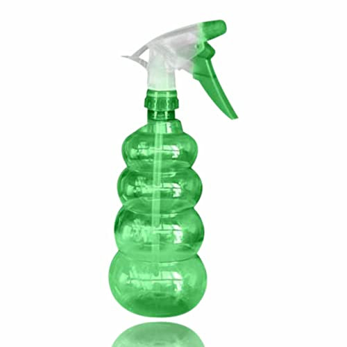 Water Spray Bottle 600ml Empty Refillable Reusable Green Color Trigger Plastic Sprayer for Cleaning Hair Misting Plants Gardening Air Freshening Bath Kitchen Industrial and Domestic (Pack of 1)