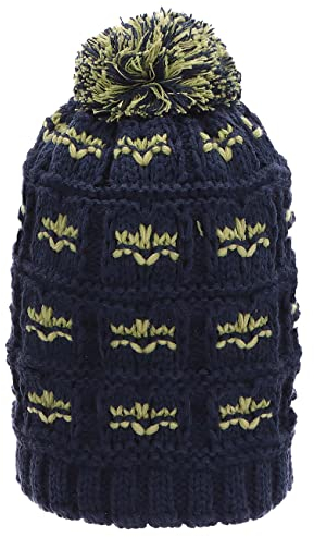Sterntaler Baby Jungen Bommelmütze Mit Strukturmuster - Kappe Für Kinder, Gefüttert Mit Baumwollfleece - Marine, 49