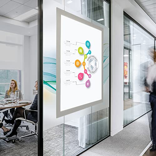 GRAFBURG Magnetrahmen DIN A3 - Selbstklebender Inforahmen mit Magnetverschluss - Beidseitig nutzbar - Silber, 2 Stück