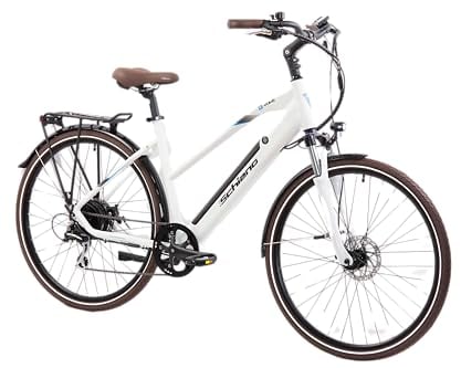 F.lli Schiano E-Voke 28, Electric Trekking Bike 250W Motor, in White