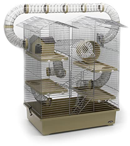 Nagerkäfig CH2 XXL mit Zubehör Tunnelsystem Chrome Beige Maus Hamster Käfig Burg