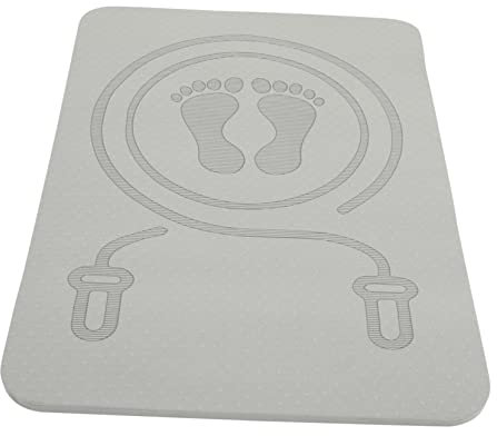 BIUDECO Jump Rope Mat Tpe Anti-slip Shock Absorbing Thickened Indoor Exercise Mat 60x40cm for Home Workout and Boys and Girls Skipping