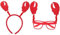 Amosfun Krabben-Stirnband Und Brille Set FüR Kinder Und Erwachsene, Lustige Party-Dekoration FüR Karneval, Halloween, Weihnachten, Maskerade, KostüMpartys, Krabben-Haarreifen Und Brille