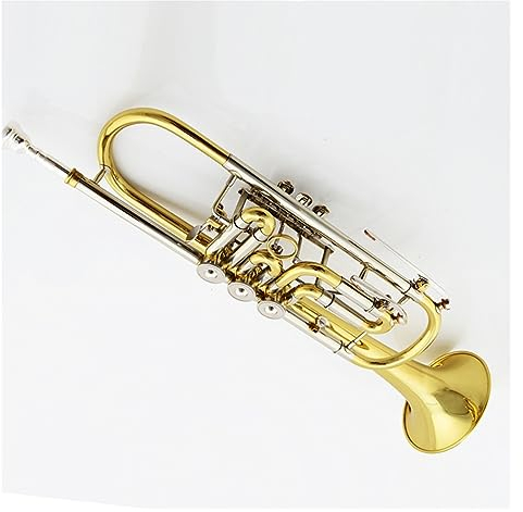 Blechblasinstrumente Trompete Anfänger-Trompete, Musikinstrument, Flachschlüssel-Trompete, Profi-Trompete, Drei-Knopf-Blasinstrument, Gold