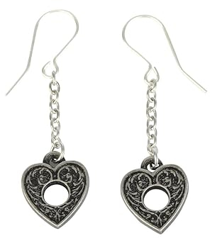 Alchemy Gothic Planchette Droppers Frauen Ohrring schwarz/silberfarben