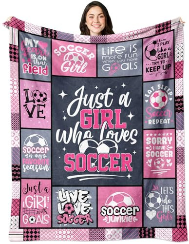 Paihvcn Fußball Geschenke für Mädchen Decke 60X50 Zoll