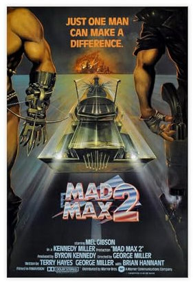Mad Max 2 – Filmposter auf Leinwand, Poster, Wandkunst, Dekor, Bild, Gemälde für Wohnzimmer, Schlafzimmer, Dekoration, ungerahmt, 40 x 60 cm