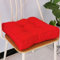 Sitzkissen Stuhlkissen 50x50x9cm für Indoor und Outdoor aus Baumwolle Dicke Polsterung Steppkissen/Bodenkissen, Stuhl Sitzpolster Passt für Haus, Garten, Büro und Autositze,Rot