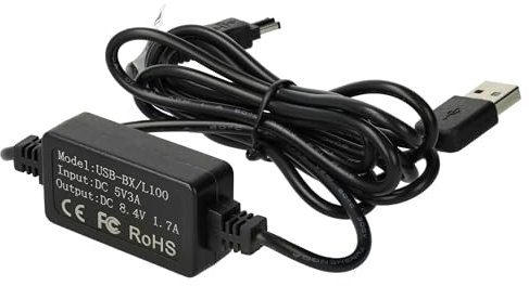 vhbw 1x USB Charger compatible with Sony handheld camcorder DCR-TRV24E, DCR-TRV250, DCR-TRV25, DCR-TRV255E, DCR-TRV250E Camera DSLR