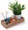 Bandeja de Baño Almacenaje Decorativas Jacinto de Agua Cesta Mimbre de Papel Higiénico Rectangular Estante de Toallas para Pasajeros Finos y Largos (Natural 26 x 12.5 x 4.5cm)
