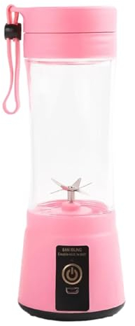 Licuadora Portátil Para Batidos y Batidos, Exprimidor Eléctrico de 400 Ml, Vaso Exprimidor de 6 Cuchillas Para USB Recargable, Licuadora Personal con Operación de un Toque,para Viajes,Hogar