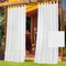 Bettschlange Outdoor Curtains Waterproof, 2 Panels Pergola Curtains, Outdoor Sheer Curtains for Patio Waterproof, Gazebo Curtains, Outdoor Curtains for Garden Patio Gazebo,White,132x213cm