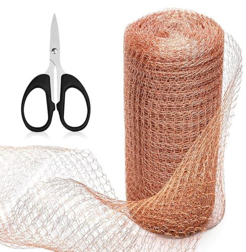 Schneckenzaun Kupfer Kupfergeflecht 12.7cm x 6m Kupfernetz Gegen Schnecken | Mit Einer Schere Kupfergitter Kupfergitterrolle Für Schädlingsbekämpfung Nager Pflanzenschutz (127mm x 6m)
