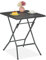 Relaxdays Gartentisch, klappbar, HxBxT: 73 x 62 x 62 cm, Rattanoptik, Kunststoff, Stahl, wetterfester Balkontisch, grau