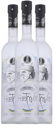 Wodka Hetman 70 cl (Karton mit 3 Flaschen von 70 cl)