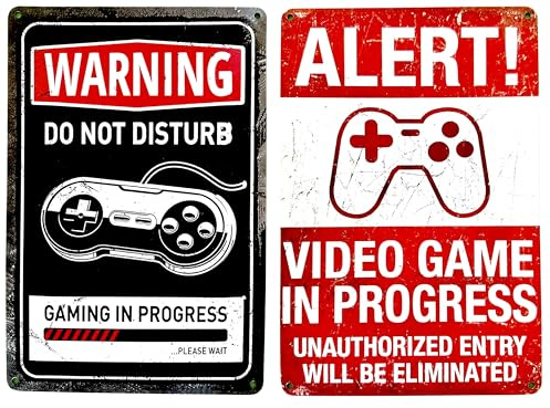 2x1 Póster de DiiliHiiri Cartel de Gaming Cómico Chapa — 30x20cm — Regalo Hilarante para Gamers | Decoración Divertida para Habitación Gamer | Letrero de Humor (2635-232-289)
