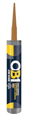 OB1 Oak Multi-Surface Construction Sealant & Adhesive - Hybrid Polymer - Excellent Chemical Resistance - Water Resistant - Weather Resistant - Food Safe - 290ml