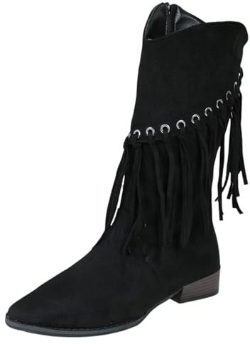 Stivali Bassi Donna Stivali Donna Equitazione Boots for Women Stivaletti Donna Estivi Polpaccio Largo Anfibi Donna Stivali Donna Tacco Largo Stivali Texani Stivale da Equitazione