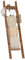 CHOEZON 5-Tier Blanket Ladder, Wooden Blanket Display Rack, Towel Ladder with Hooks, Wall Leaning Display Shelf, for Living Room, Bedroom, Balcony, Rustic Brown and Black MCJ02FG